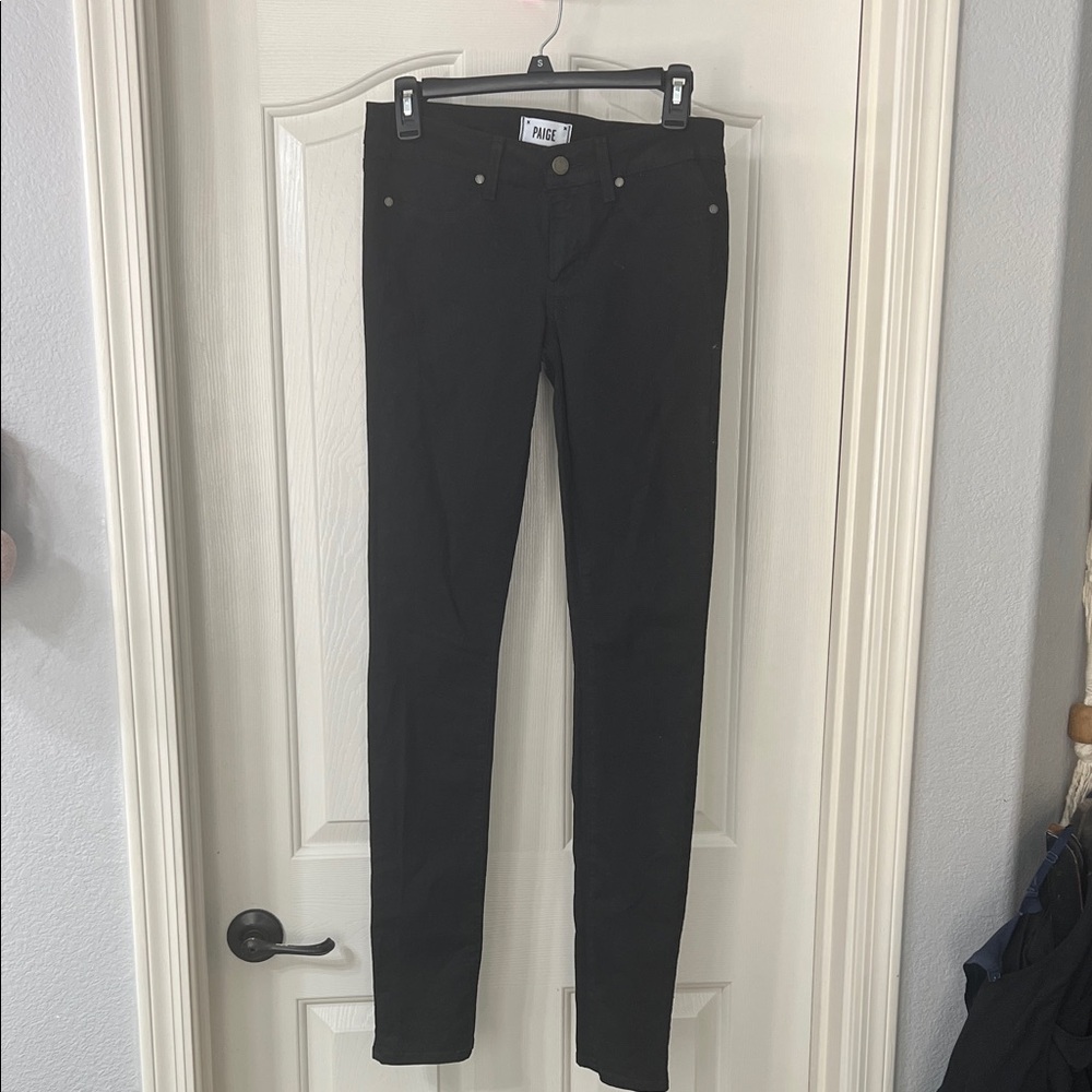 PAIGE Jet Black Denim Pants